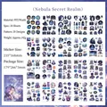 Nebula Secret vintage scrapbook stickers featuring purple dream celestial patterns - Nebula Secret Realm