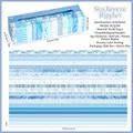 Seashore Ripples washi tape set with 20 rolls of blue ocean wave and bubble patterns - Sea Breeze Ripples