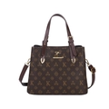 Grande borsa tote marrone da donna con monogramma K e logo a canguro dorato - Marrone K