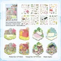3D miniature DIY garden courtyard sticker set with PET and card material layers - Courtyard Secrets Collection Set