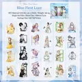 Set nastri PET Blue First Love con sei rotoli di illustrazioni vintage tema ragazza - Primo Amore Blu
