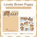 3D epoxy resin brown puppy poodle stickers DIY phone case waterproof PVC decals set - Brown Fur Baby