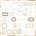 Vintage PET Rahmen-Aufkleber Set mit 30 Retro Film- und Stempeldesigns für DIY Journal - Herbstliche Erzählung