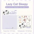 3D lazy cat epoxy resin sticker set for phone DIY with PVC and paper materials - Sleepy Lazy Cat