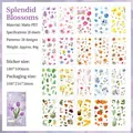 Floral PET sticker set with 20 unique botanical designs for DIY journaling decoration - Appreciating Nature Series - Splendid Flowers (20 Sheets)
