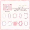 Blushing Hours vintage paper frame set with 30 floral decorative pieces for journaling - Pink Dawn