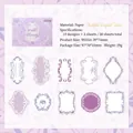 Violet Eternity purple light time vintage frame decorative paper stickers, 30 pieces set - Violet Eternity