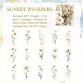 Sunset Sketches flower PET sticker set with vintage floral patterns for scrapbooking - Sunset Sketches