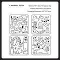 Set di 4 stampini da disegno in PET con simpatici motivi di animali come cani e gatti - Un Saggio di Palla di Pelo