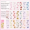 Serie Sonnet Floreale adesivi fiori PET impermeabili con motivi naturali, 20 fogli - Sonetto Floreale