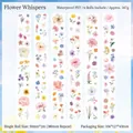 Floral PET decorative tape set with 6 rolls for DIY journaling and scrapbooking - Floral Whisper