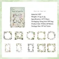 Floral PET decorative sticker set with 20 pieces of assorted white flower lace frames - Simple Elegant Time