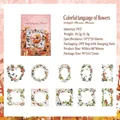 Vintage floral PET frame stickers pack with 10 designs and 20 pieces for journaling - Colorful Flowers