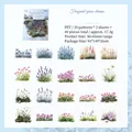 Set di 40 adesivi floreali in PET impermeabili con disegni botanici per scrapbooking - Sogno di Erba Profumata