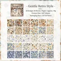 Vintage Scrapbooking-Papier-Set mit 30 einzigartigen floralen Naturmotiven und Mustern - Sanfter Retro-Stil