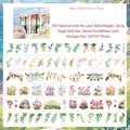 Lot de 6 rouleaux de ruban adhésif PET décoratif aux motifs floraux pour loisirs créatifs - Kirishima Mots de Fleurs (雾岛花言)