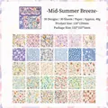 Vintage-Scrapbook-Papier-Set mit 30 einzigartigen dekorativen Blumenmustern - Windiger Heller Sommer