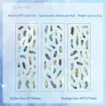 Αυτοκόλλητα φτερών PET με χρυσή μεμβράνη Silver Wings για scrapbooking, σετ 3 φύλλων - Αστρική Μπλε Φτερό / Φτερά Γαλαξία