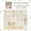 Set de 30 feuilles de scrapbooking Noël avec motifs de renne et bonhomme de neige - Première Neige de Noël