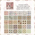 Retro Nanyang floral tile decorative papers, 30-piece vintage scrapbooking set for journals - South Positive Tiles