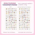 Σετ αυτοκόλλητα Pudding Food PET για scrapbooking με 2 γυαλιστερά φύλλα - Θέμα Φαγητό