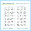 Set of two decorative cartoon stickers featuring cat and dog motifs for DIY decoration - Friends Theme