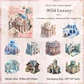 DIY villa theme stickers set with 10 European house designs on waterproof PET material - Pastoral Luxury Villa Style