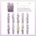 Set di adesivi floreali in PET Amaranth Mist viola per decorazioni fai-da-te e journaling - Nebbia di Amaranto
