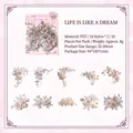 Floral PET waterproof stickers Dreamy Flowers series 20 pieces for scrapbooking - Floating Dream