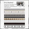 Graue Fesseln Film PET Klebeband Set mit 10 Rollen wasserfester Vintage DIY Aufkleber - Graue Fesseln