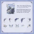 Blue Mist Butterfly PET decorative stickers set for scrapbooking and craft journals - Blue Mist Butterfly Trace