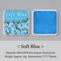 Eco-friendly cotton ink pad in soft blue for vintage journaling and stamps - Soft Blue