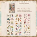 Set di adesivi PET retrò Journey Thrills per scrapbooking con 6 fogli di design vintage - Emozioni di viaggio