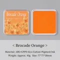 Encreur orange brocart en coton écologique pour tampons de scrapbooking rétro - Orange Brocart