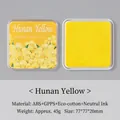 Vintage style square ink pad in Hunan Yellow for decorative scrapbooking and DIY crafts - Hunan Yellow