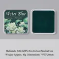 Eco-friendly cotton ink pad in Shuibi teal color for vintage scrapbooking stamps - Water Blue