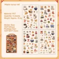 Ahorn-Schwanz Fuchs PET-Aufkleber für DIY Scrapbooking mit herbstlichen Blattmustern - Ahornzucker Schwanz (4 Stück) / 150*100mm