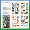 Cartoon animal PET sticker set with 4 sheets featuring cats, dogs, and pandas - Strange Friends / 4pcs