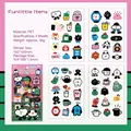 Cartoon PET doodle stickers for DIY journals with animals and daily life objects - Interesting Objects / 4pcs