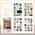 Set of 4 cute cartoon PET stickers featuring animals and daily life icons 150x100mm - Wonderful Life / 4pcs
