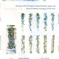 Adesivi in PET impermeabili con fiori blu nebbia per scrapbooking vintage DIY - Sussurro di Vite Blu Nebbia
