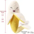 Juguete de peluche banana para perro con sonido, 12-16cm juguete suave para mascotas - Plátano