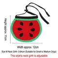 Handmade crochet watermelon pet bib with adjustable straps for cats and dogs - Watermelon Style