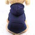 Sweat à capuche bleu marine pour animaux avec cordon et poche pour chiens et chats - 2XL / Hauts / Bleu marine