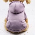 Sweat à capuche lavande pour chiens et chats avec poche kangourou et finitions côtelées - 2XL / Hauts / Mauve Clair