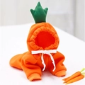 Felpa con cappuccio in pile arancione per cani e gatti con design a carota - XL / Felpa Carota (Coulisse)