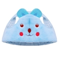 Adjustable light blue cartoon lion pet hat with soft plush fabric for dogs and cats - S / Teddy Bear / Blue