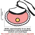 Tabella taglie per bavaglino in maglia per animali taglia M 8x14cm per cani e gatti medi - M (Lunghezza del cavo 64cm, per animali sotto i 15kg) / Stile Anello Rosa e Giallo
