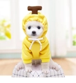Sudadera con capucha de plátano amarillo en vellón cálido para perros pequeños y gatos - L / Sudadera de Plátano