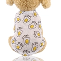 Breathable white mesh pet cooling vest featuring fried egg prints and EGG lettering - XS / Fried Egg
